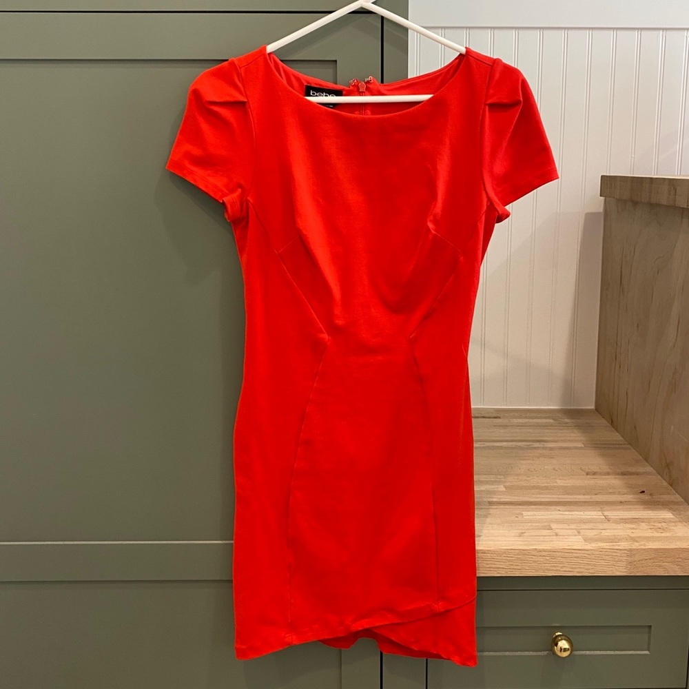 Bebe red/orange dress